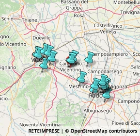 Mappa Via Alessandro Volta, 36043 Camisano Vicentino VI, Italia (12.65)
