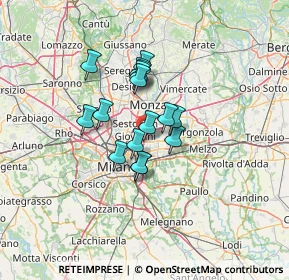 Mappa A51 Tangenziale Est Milano, 20132 Milano MI, Italia (9.06125)