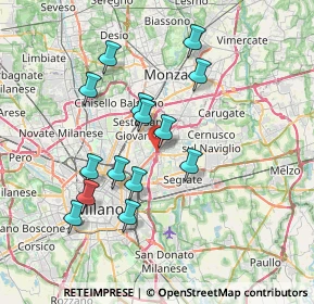 Mappa A51 Tangenziale Est Milano, 20132 Milano MI, Italia (6.70214)