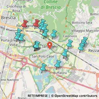 Mappa Via Fratelli Oscar e Olves di Prata, 25134 Brescia BS, Italia (1.989)