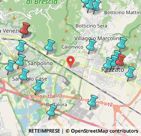 Mappa Via Romolo Gessi, 25135 Brescia BS, Italia (2.704)