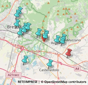 Mappa Via Romolo Gessi, 25135 Brescia BS, Italia (3.76125)