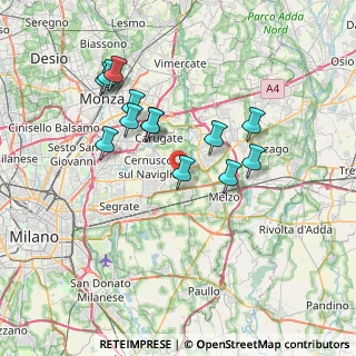 Mappa Via Trieste, 20060 Cassina De' Pecchi MI, Italia (6.61385)