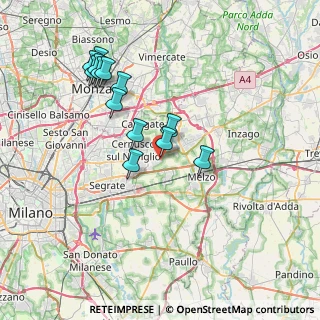 Mappa Via Trieste, 20060 Cassina De' Pecchi MI, Italia (7.14231)