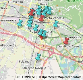 Mappa Via della Volta, 25136 Brescia BS, Italia (1.8655)