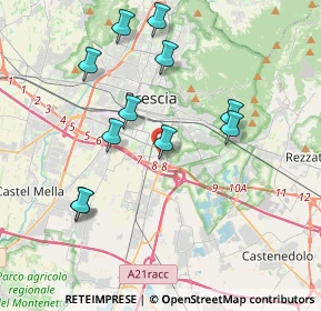 Mappa Via della Volta, 25136 Brescia BS, Italia (3.82909)