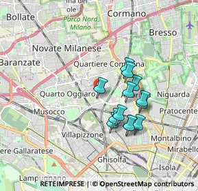 Mappa Via Carlo Cicogna Mozzoni, 20161 Milano MI, Italia (1.43462)