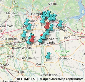 Mappa 24050 Bariano BG, Italia (10.9975)