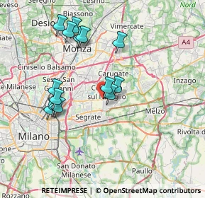 Mappa Via Don Lorenzo Milani, 20063 Cernusco sul Naviglio MI, Italia (7.09071)