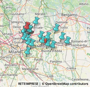 Mappa Via Fontanile, 20060 Pozzuolo Martesana MI, Italia (11.1225)