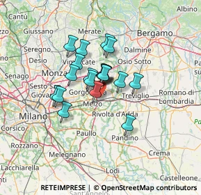 Mappa Via Fontanile, 20060 Pozzuolo Martesana MI, Italia (8.864)