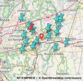 Mappa Via Fontanile, 20060 Pozzuolo Martesana MI, Italia (6.24667)