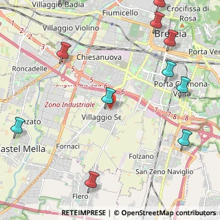 Mappa Via Settima Villaggio Sereno, 25125 Brescia BS, Italia (3.07)