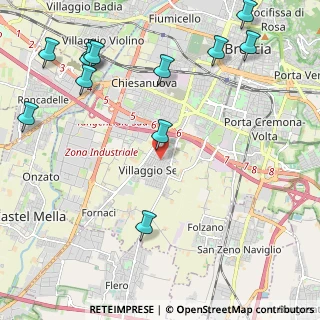 Mappa Via Settima Villaggio Sereno, 25125 Brescia BS, Italia (2.86917)