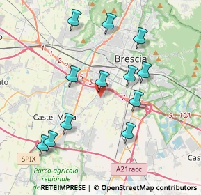 Mappa Via Settima Villaggio Sereno, 25125 Brescia BS, Italia (3.88583)