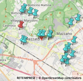 Mappa Via U. Giordano, 25086 Rezzato BS, Italia (2.2685)