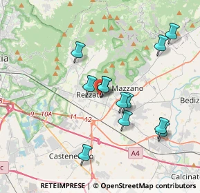 Mappa Via U. Giordano, 25086 Rezzato BS, Italia (3.41667)