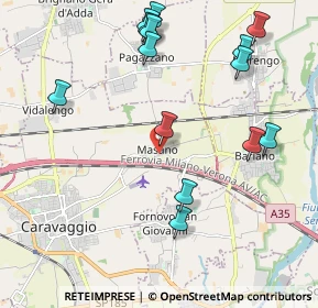 Mappa Via Cà Massari, 24043 Caravaggio BG, Italia (2.36286)