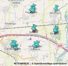 Mappa Via Gian Battista Rubini, 24043 Caravaggio BG, Italia (2.166)