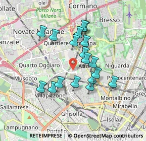Mappa Via Vincenzo Caldesi, 20161 Milano MI, Italia (1.49389)