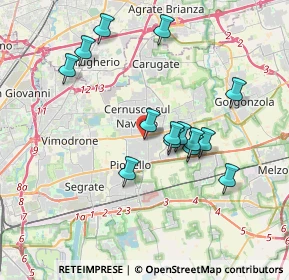 Mappa Via Varese, 20063 Cernusco sul Naviglio MI, Italia (3.36786)