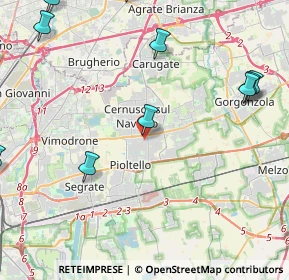 Mappa Via Varese, 20063 Cernusco sul Naviglio MI, Italia (6.93067)