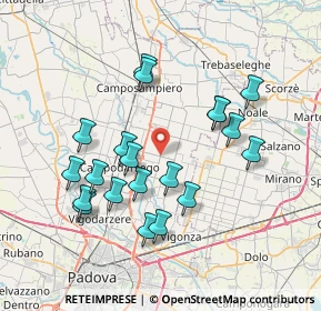 Mappa Via Bassa Terza, 35011 Campodarsego PD, Italia (7.144)