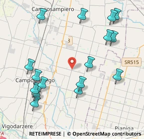 Mappa Via Bassa Terza, 35011 Campodarsego PD, Italia (4.72563)