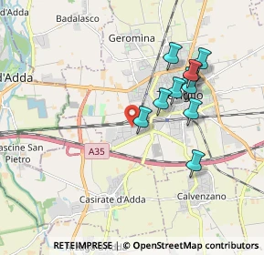 Mappa Via Rossaro, 24047 Treviglio BG, Italia (1.65364)