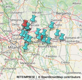 Mappa Via Martiri della Liberazione, 20060 Pozzuolo Martesana MI, Italia (10.869)