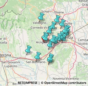 Mappa Via Pellegrino Matteucci, 36071 Arzignano VI, Italia (10.907)