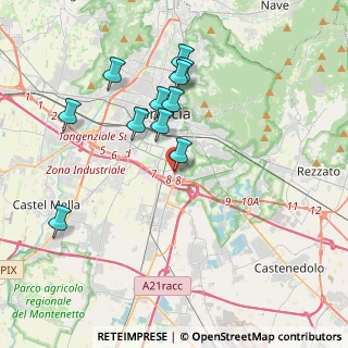Mappa Via della Volta, 25100 Brescia BS, Italia (3.64727)
