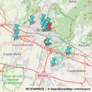 Mappa Via della Volta, 25100 Brescia BS, Italia (3.84182)