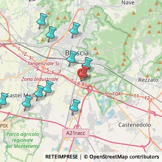 Mappa Via della Volta, 25100 Brescia BS, Italia (4.88583)