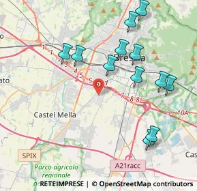 Mappa Traversa Dodicesima Villaggio Sereno, 25125 Brescia BS, Italia (4.26333)