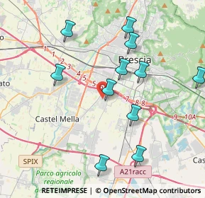 Mappa Traversa Dodicesima Villaggio Sereno, 25125 Brescia BS, Italia (4.48833)