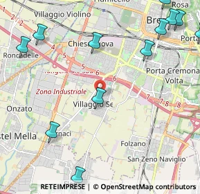 Mappa Traversa Dodicesima Villaggio Sereno, 25125 Brescia BS, Italia (3.16538)