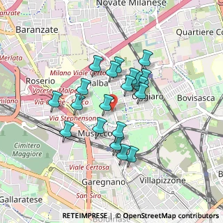 Mappa Via Aldini Antonio, 20157 Milano MI, Italia (0.7085)