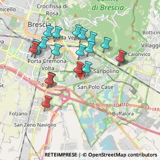Mappa Via Giorgione, 25124 Brescia BS, Italia (1.951)