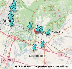 Mappa Via Bormioli, 25135 Brescia BS, Italia (4.44333)