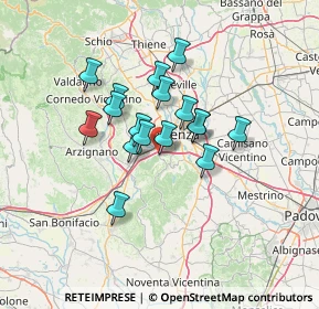 Mappa Via Portule, 36077 Altavilla vicentina VI, Italia (9.89353)