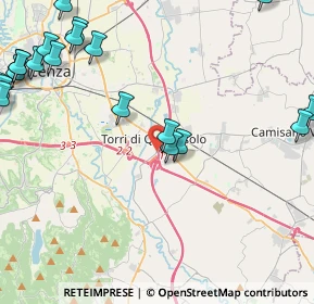 Mappa Via Longare, 36040 Torri di Quartesolo VI, Italia (6.1275)