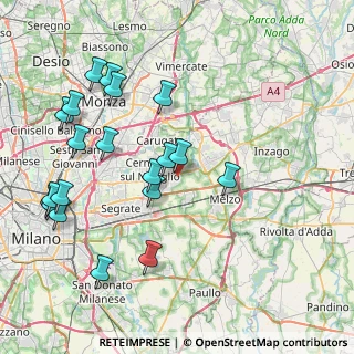 Mappa 20060 Cassina de' Pecchi MI, Italia (9.1085)