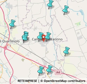 Mappa Via Mariano Rumor, 36043 Camisano Vicentino VI, Italia (4.25636)