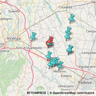 Mappa Via Mariano Rumor, 36043 Camisano Vicentino VI, Italia (6.49154)