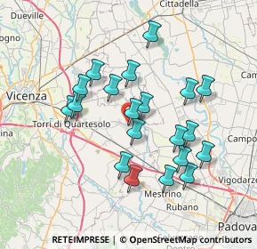 Mappa Via Mariano Rumor, 36043 Camisano Vicentino VI, Italia (6.62)