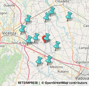 Mappa Via Mariano Rumor, 36043 Camisano Vicentino VI, Italia (6.89273)