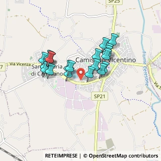 Mappa Via Mariano Rumor, 36043 Camisano Vicentino VI, Italia (0.7335)