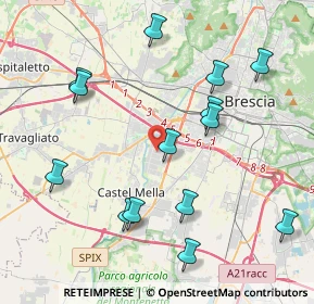 Mappa Via Roselli Enrico, 25125 Brescia BS, Italia (4.405)