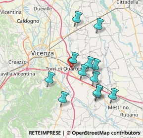 Mappa Via Gorizia, 36040 Torri di Quartesolo VI, Italia (6.63583)